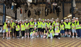 Studenti na exkurzi „Cesta horníka"