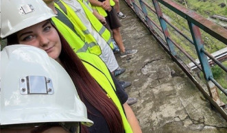 Studenti na exkurzi „Cesta horníka"